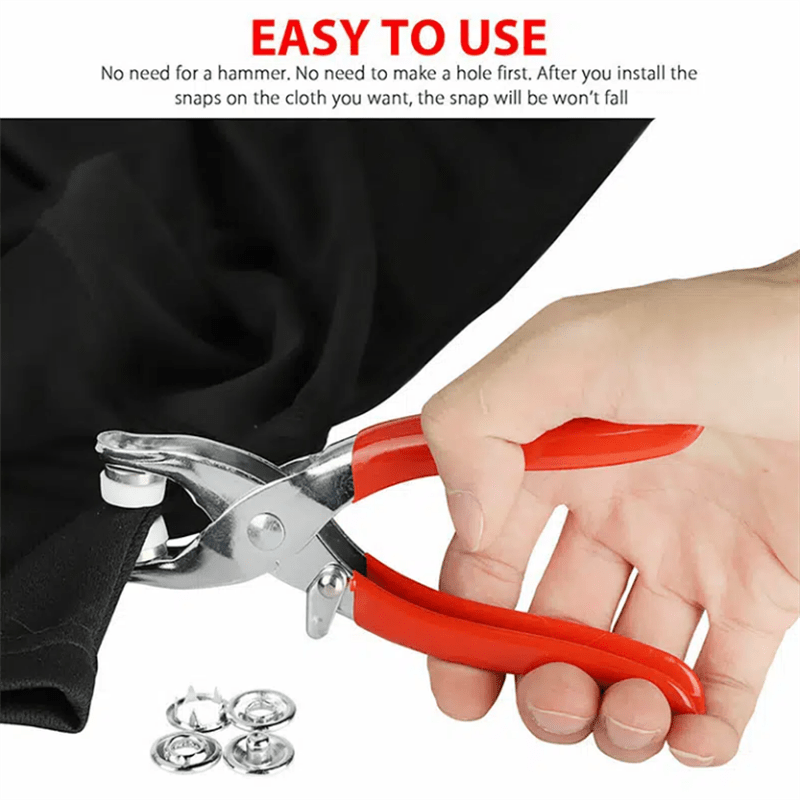 Snap Factory Easy Press Button Snap Fastener Pliers With 108 Snap