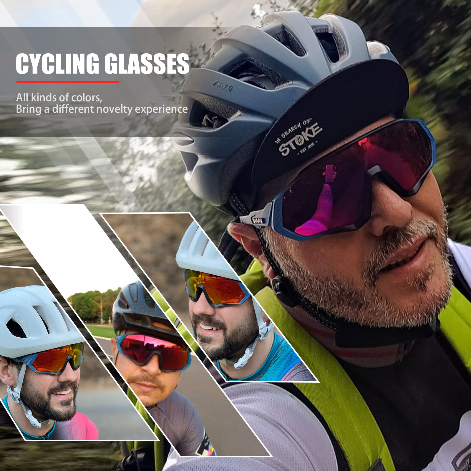 ۩【 Origina/ COD】 PC Bicycle Glasses Men Cycling Sunglasses UV400