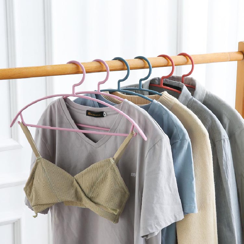 10pcs Adult Clothes Hanger Racks Plastic Display Hangers Wide Shoulder  Non-slip Clothing Hanging Student Coats