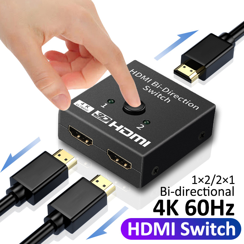 Commutateur HDMI 5 Entrées 1 Sortie, HDMI Switch Automatique avec  Telecommande, Prend en Charge 4K@30Hz 3D 1080P pour PS3 PS4 Xbox HDTV PC :  : High-Tech