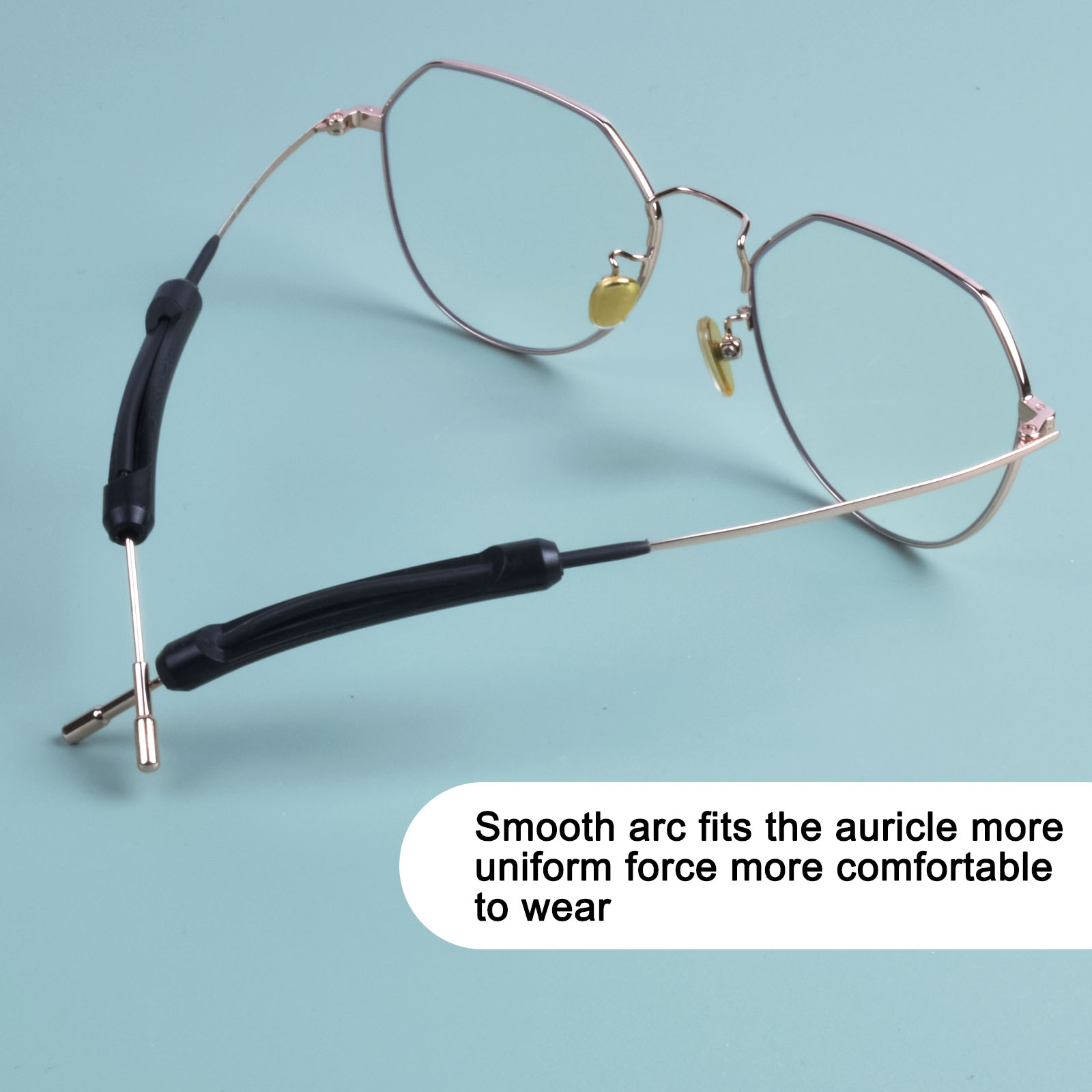 2 Embouts Silicone transparent pour Branches de lunettes