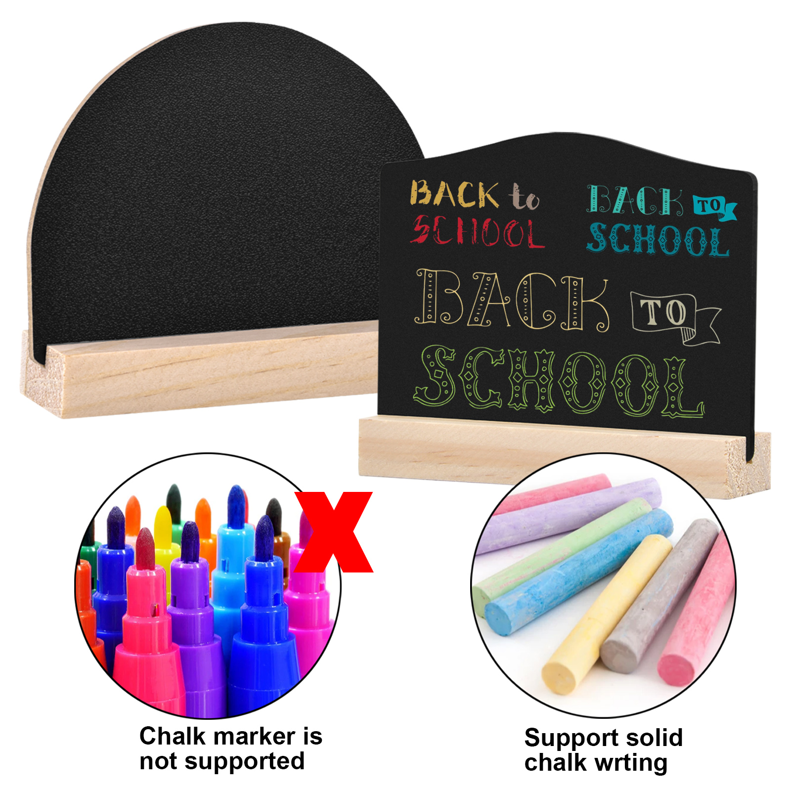 Chalkboards Mini Blackboard Wood Chalk Board With Wood - Temu