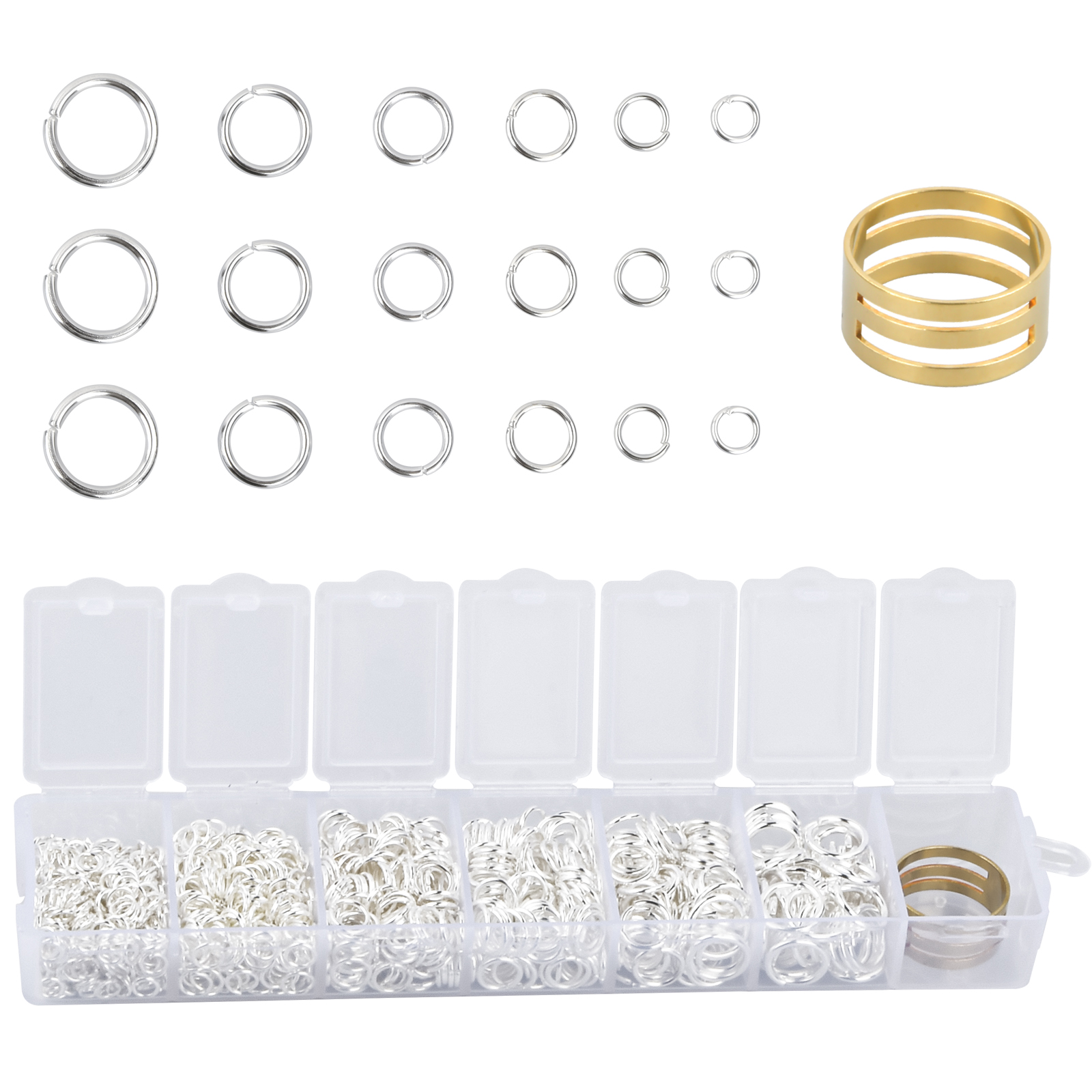 Open Jump Rings For Jewellery Making, 690pcs/set Metal O-Ring Silver  Connectors Rings, Mixed Size Jump Rings Split Key Ring Jewelry Supplies Kit