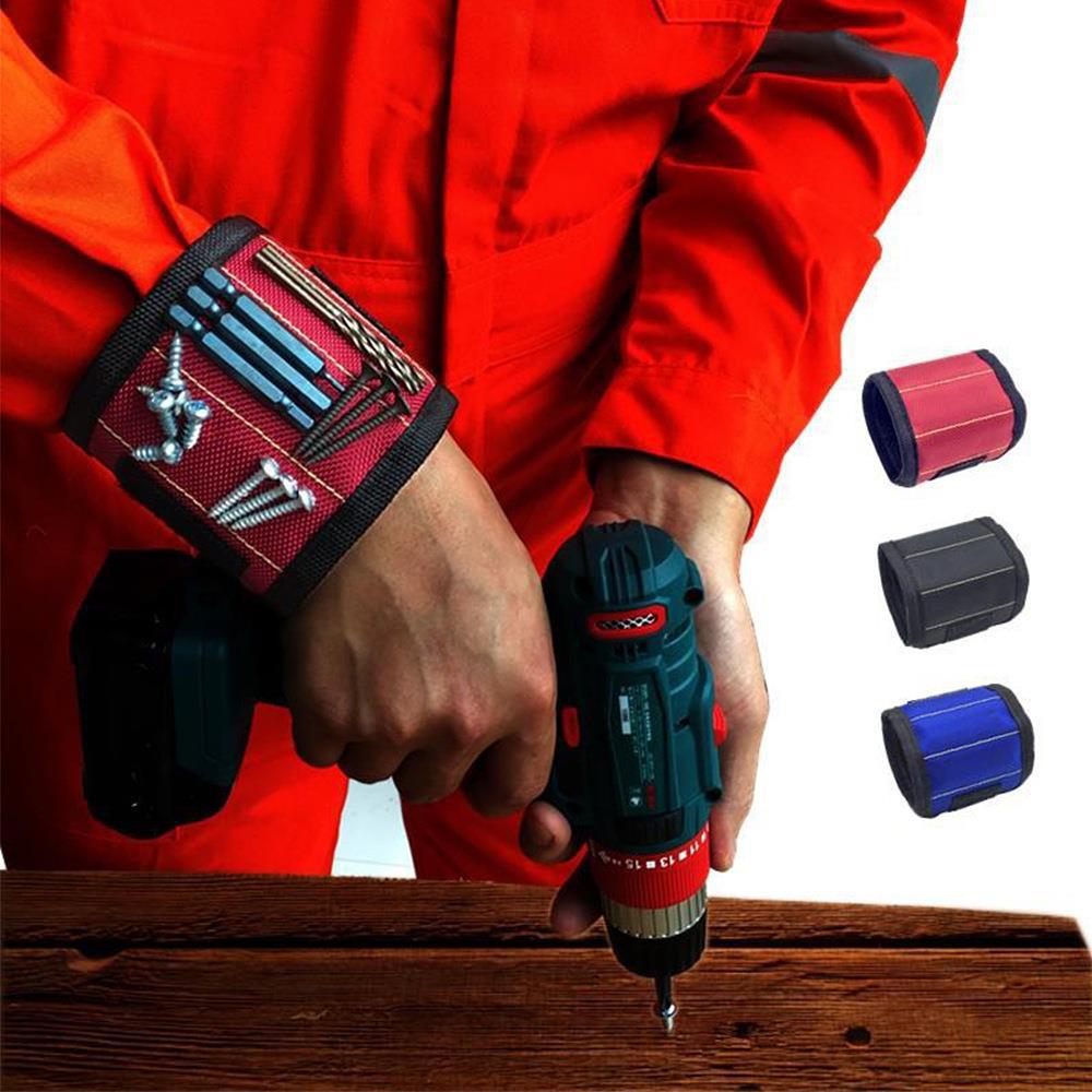 Woodworking Magnetic Wristband Portable Tool Bag Electrician Wrist Tool Belt  Screws Nails Drill Bits Holder Repair Tools - Temu Germany