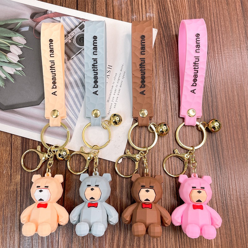 Colorful Crystal Sitting Bear Keychain Pendant Couple Car Key Chain Cute  School Bag Ornament Small Gift Creative Keychain, Backpack Pendant, Bag  Charms, Birthday Gifts, Party Favors - Temu