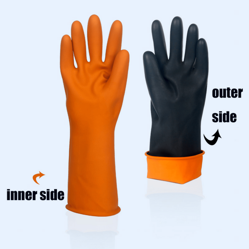28 Waterproof Rubber Pond Gloves - Chemical & Oil Resistant, Reusable,  Insulated Pvc Coated For Industrial, Mechanical, Fishing & Aquarium Use. -  Temu United Kingdom