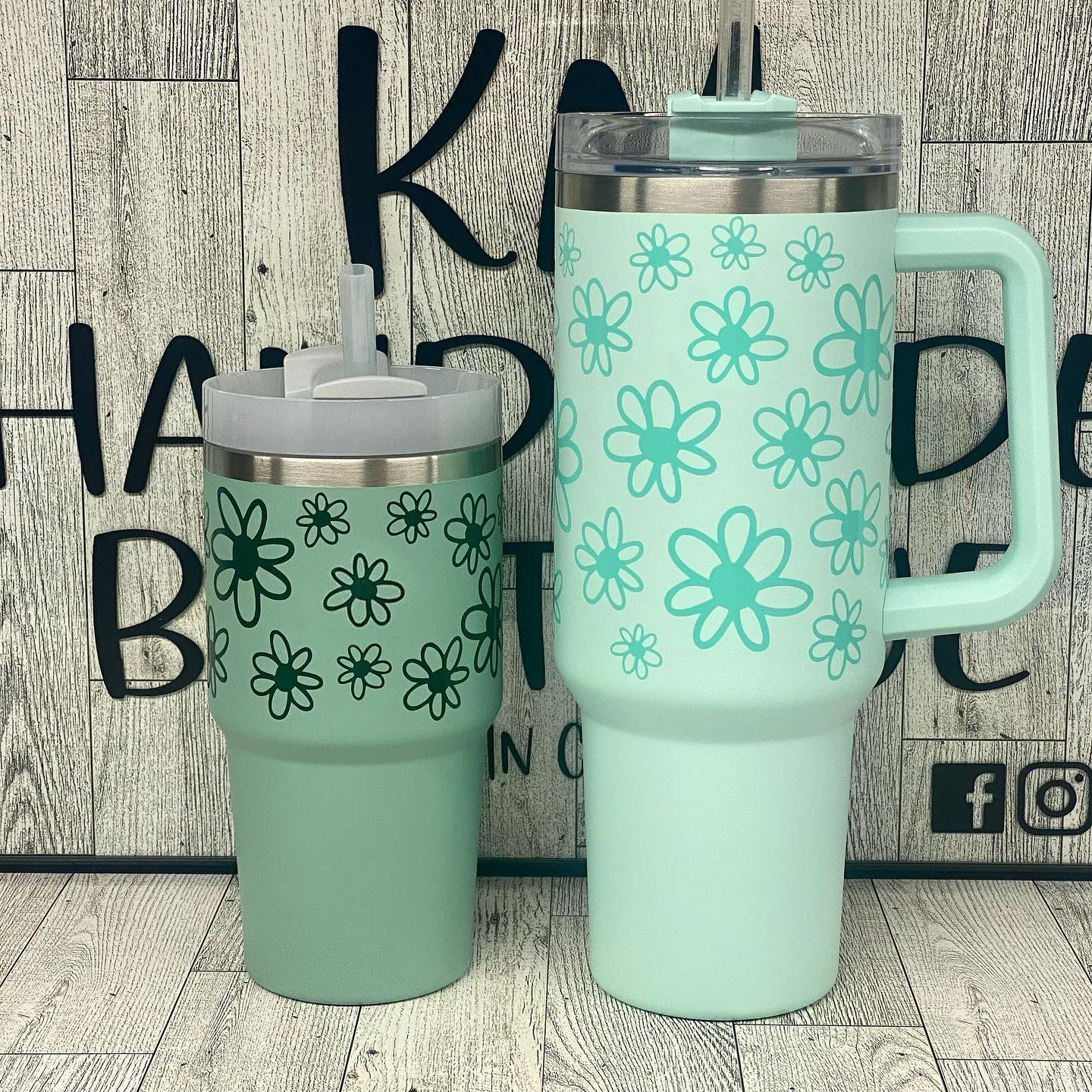 40oz Insulated Tumbler with Handle and Straw Lid, Reusable Vacuum Quencher  Tumbler, Leak Resistant L…See more 40oz Insulated Tumbler with Handle and