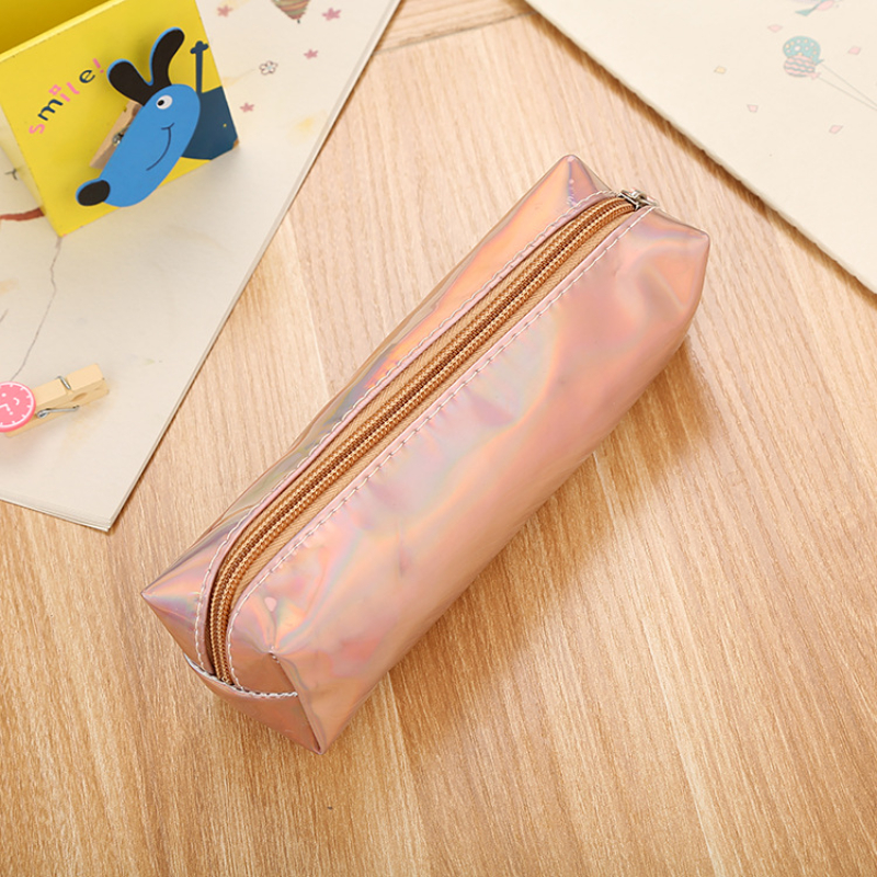 Cool Pencil Case Super Pu Laser Pencils Bags Large Capacity - Temu