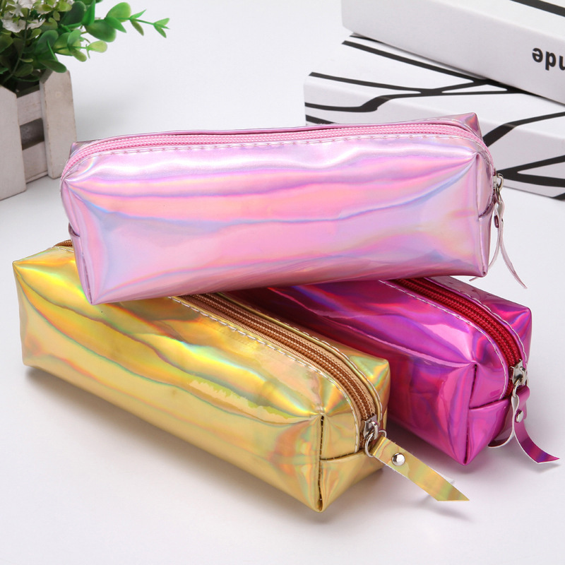Holographic Laser Pencil Case For Girls School Pencil Bag Super