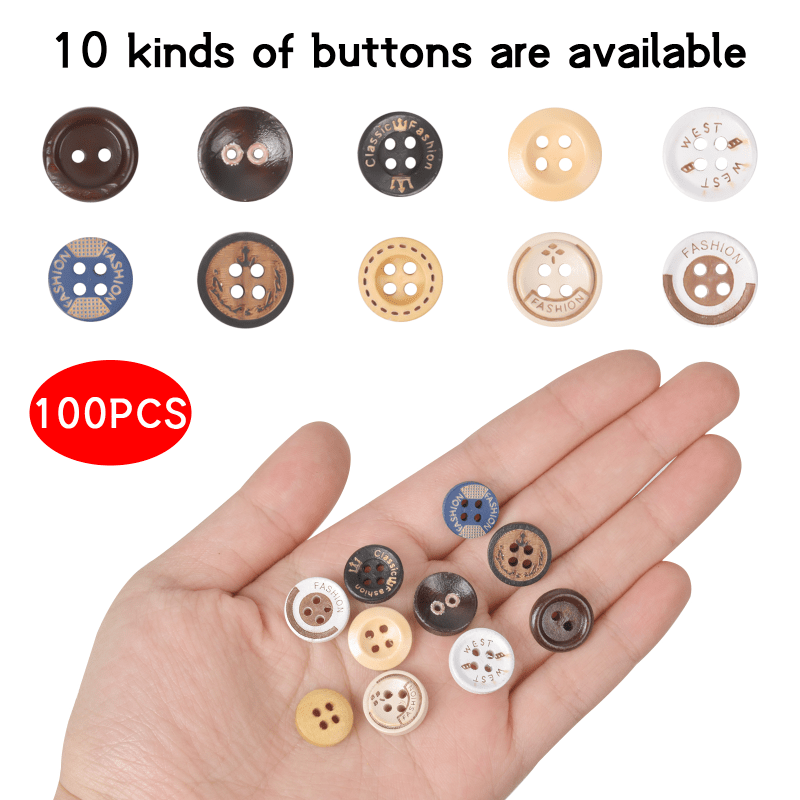 13mm dark wooden buttons, shirt sewing buttons, small knitting buttons