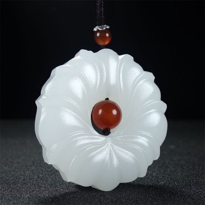 lotus jade pendant