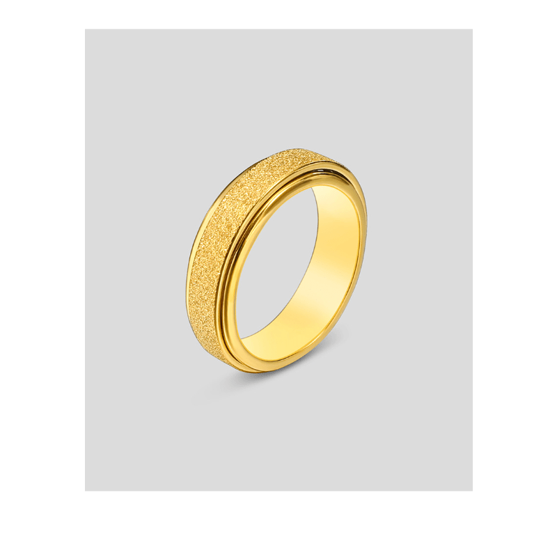 Fashionable Minimalist French-Style Rotatable Frosted Multicolor Relax Ring for Men and Women, Party Ring