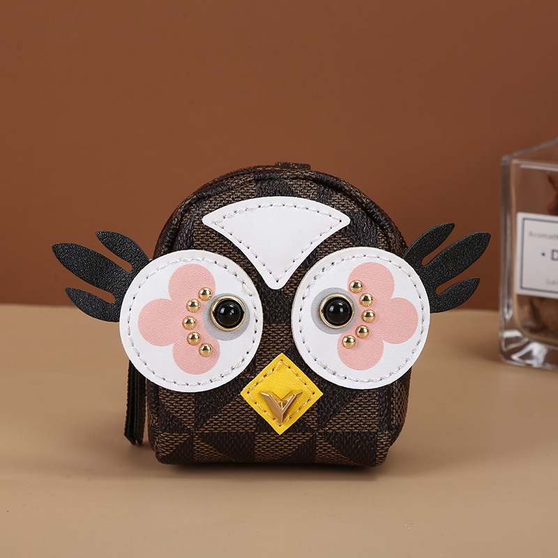 1pc Fashionable Owl Shaped Coin Purse Keychain, Trendy Personality Keyring  Pendant