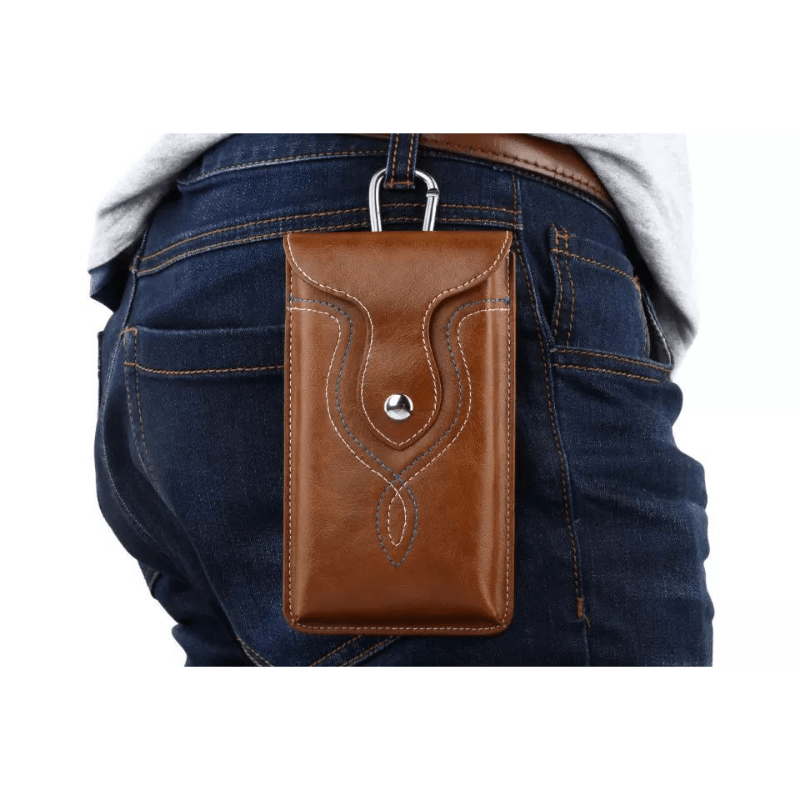 Universal Leather Cellphone Holster Case With Belt Clip For - Temu