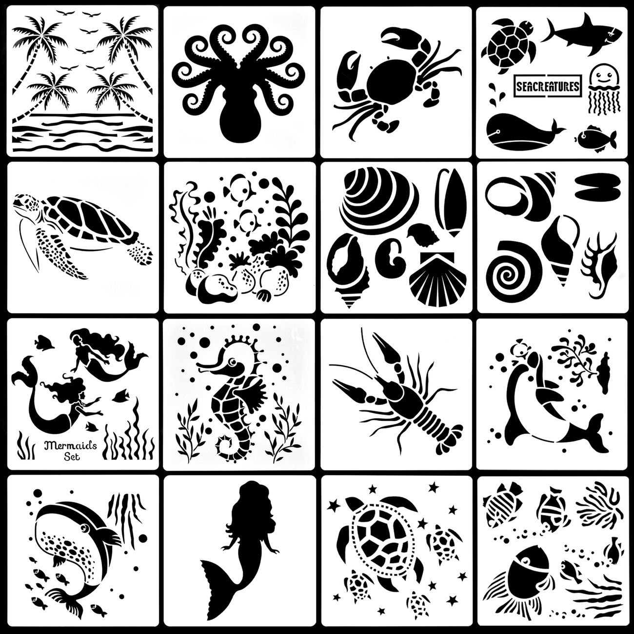 16 Pcs Sea Creature Stencils Sea Animal Painting Stencils Reusable Plastic Washable Painting Templates Stencil | Don't Miss These Great Deals | Temu 16 Pcs Sea Creature Stencils Sea Animal Painting Stencils Reusable Plastic Washable Painting Templates Stencil | Don't Miss These Great Deals | Temu