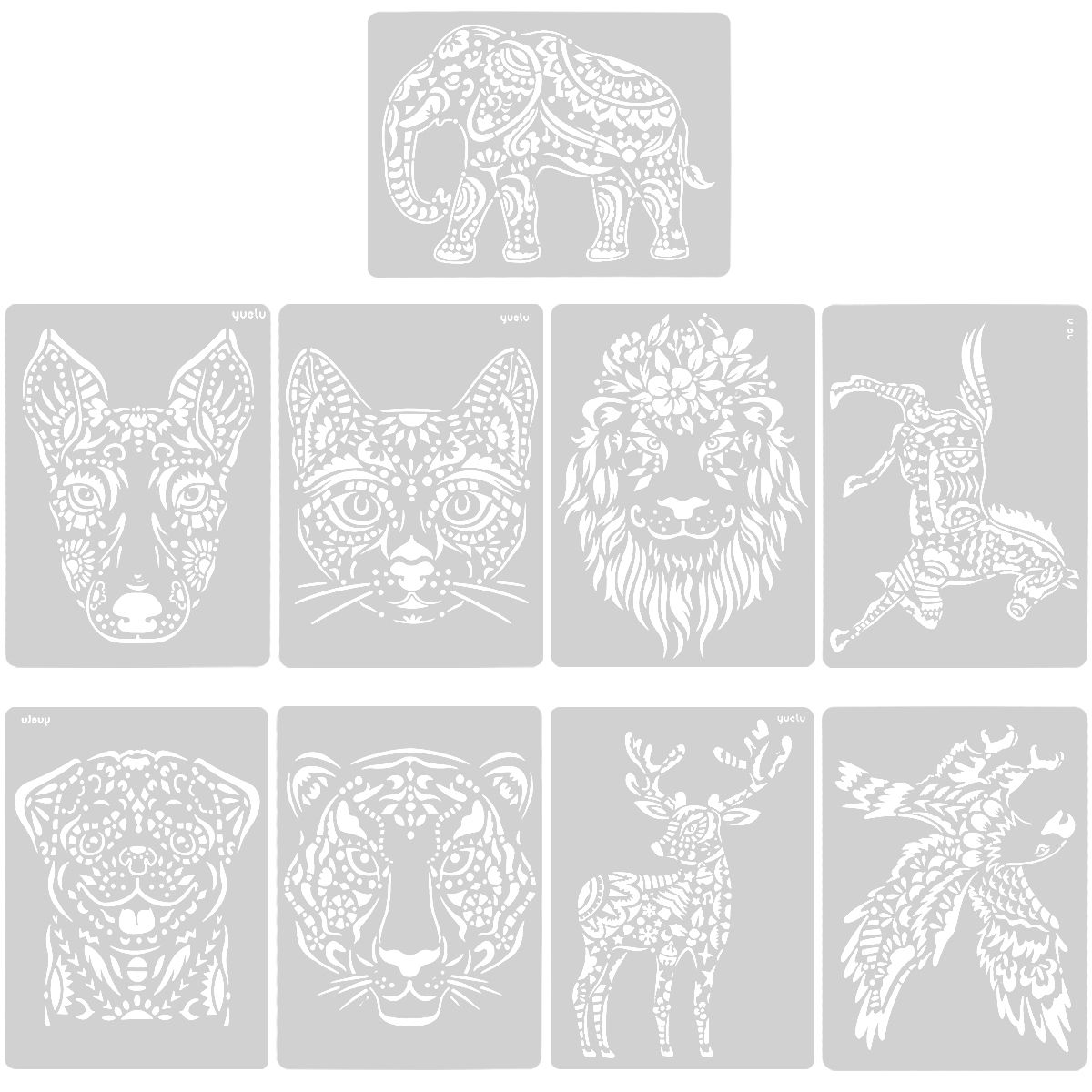 11 4 8 2'' Animal Painting Stencil 9 Pcs Large Animal Reusable Stencil Diy  Project Durable Drawing Template Washable Stencil Set For Craft Design Gift  Card Scrapbook Accessories For Children - Toys & Games - Temu