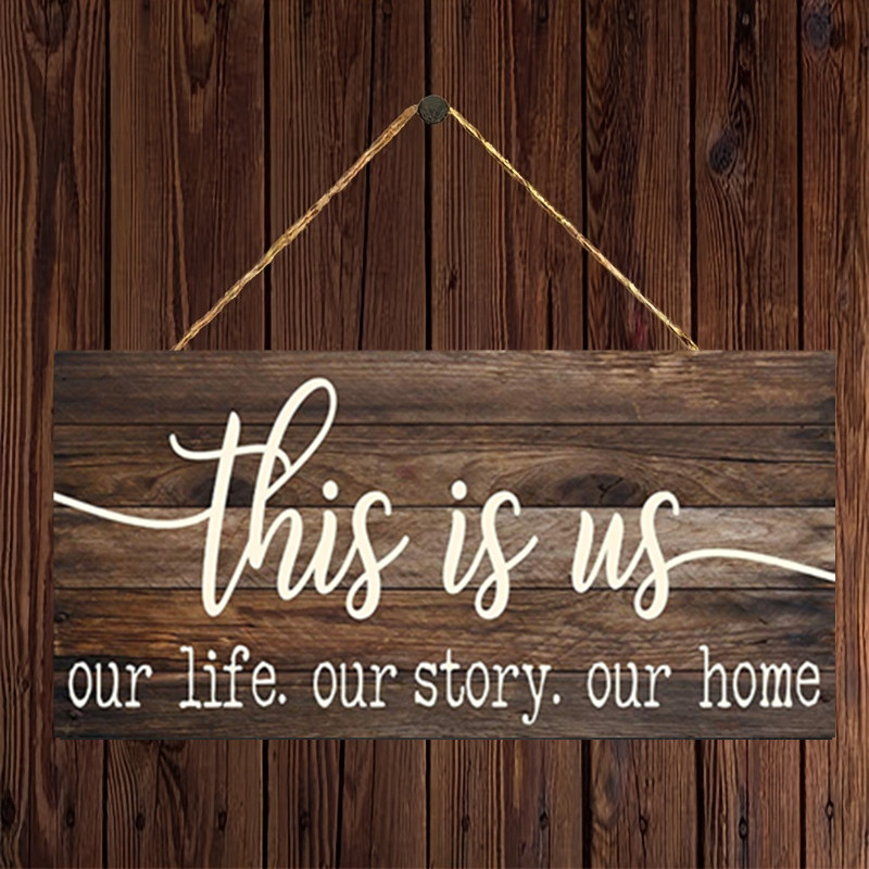 This Is Us Our Life Our Story Our Home Cartel Colgante Pared - Temu