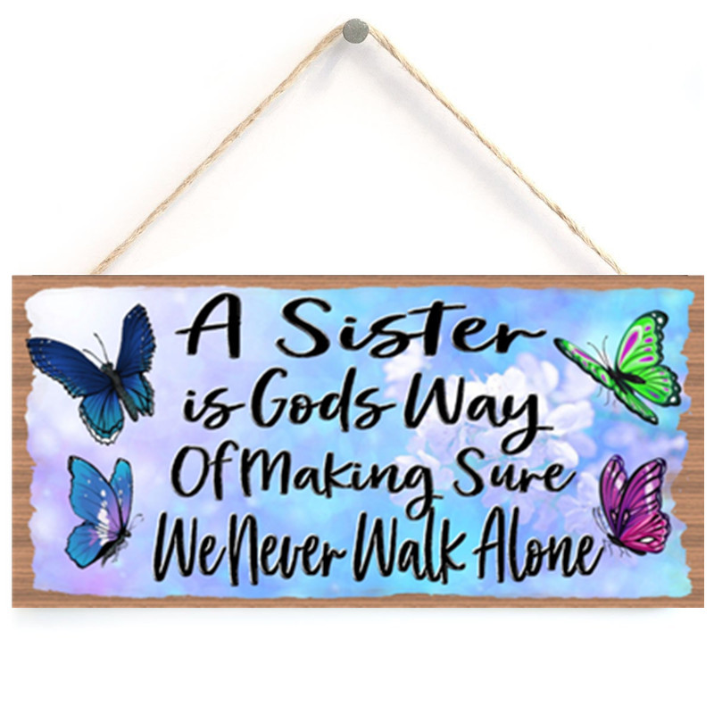 Sisters Wood Sign Sister Plaque Best Gifts Friends Funny Temu