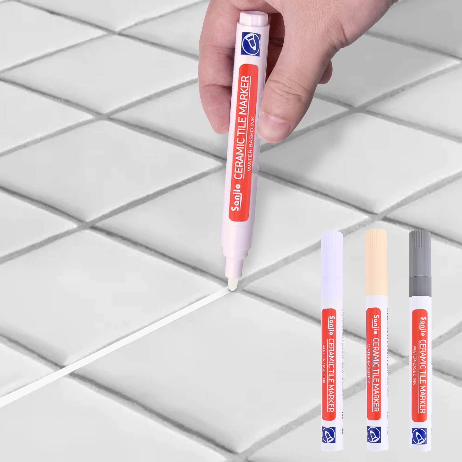12 Color Optional White Waterproof Tile Marker Grout Pen Wall Seam Pen For  Tiles Floor Bathroom Decontamination Seam Repair