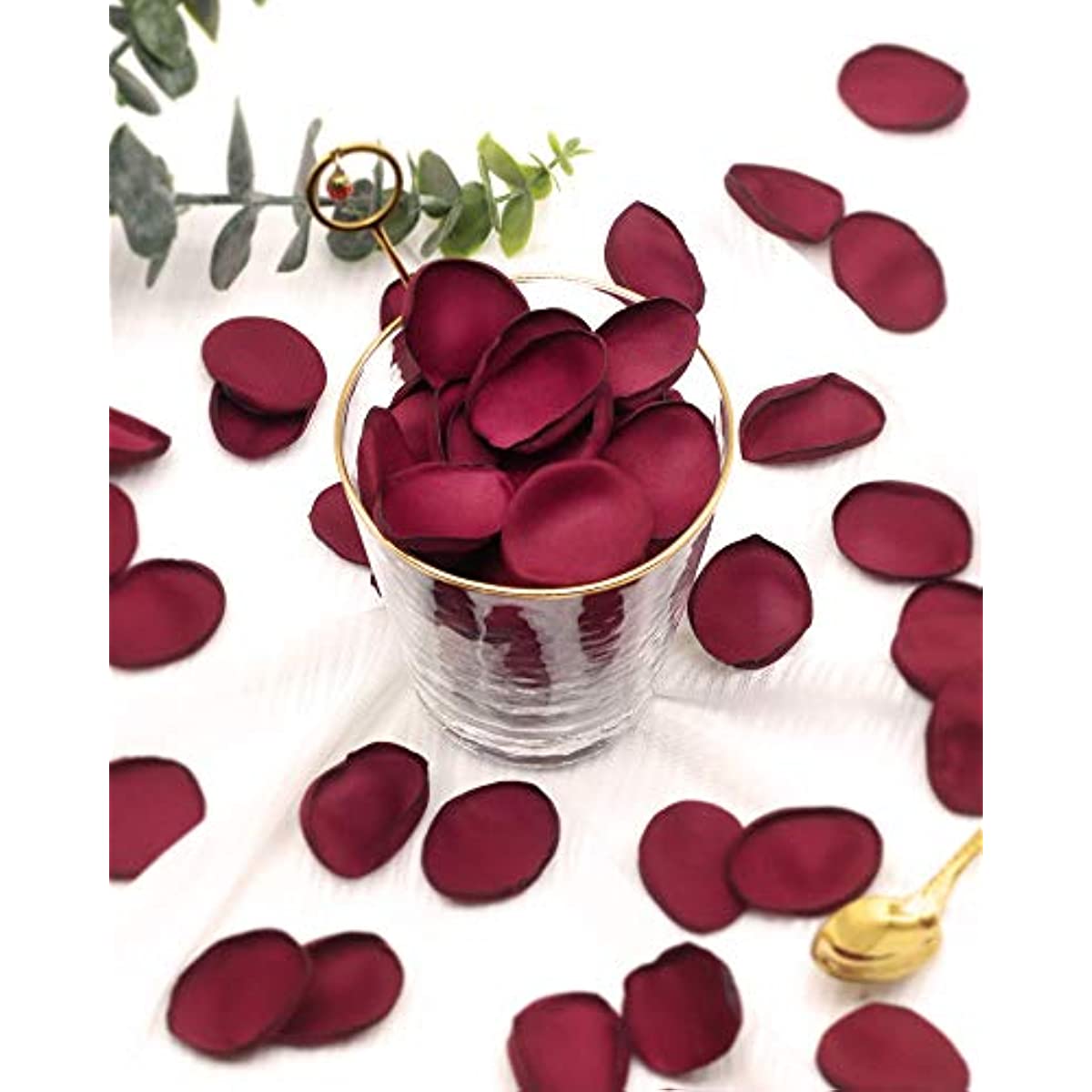 400 pétalos de rosa para boda, pétalos de rosa falsos rojos para decoración  de mesa de boda, pasillos, pétalos de rosa para decoración romántica de
