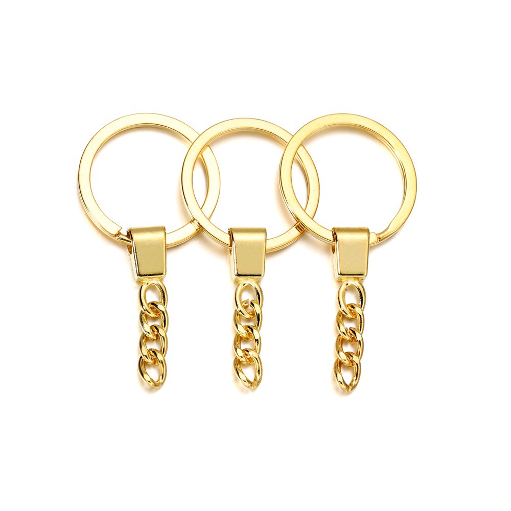 Mixed Color Metal Keychain Ring Split Ring Keyfob Key Holder - Temu