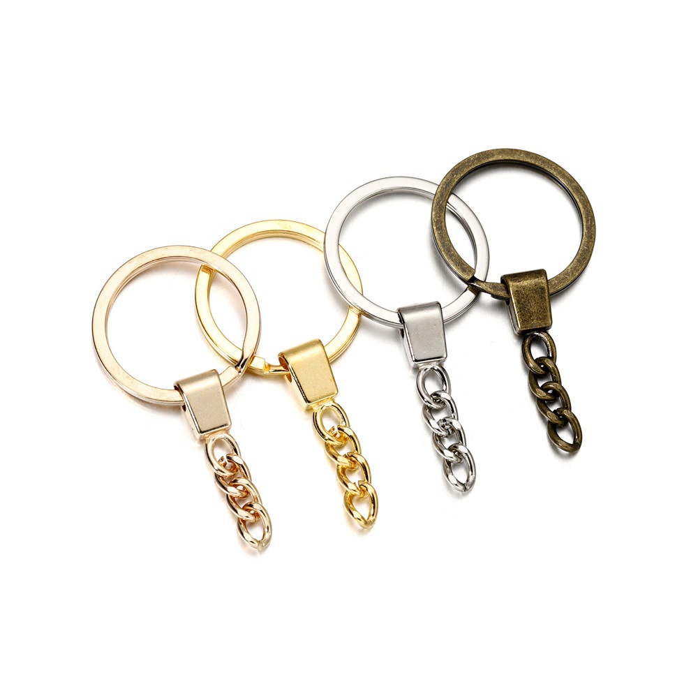 30-Pack Gold Color Metal Split Key Rings Keychains Round 25mm Car Key Chain  Ring