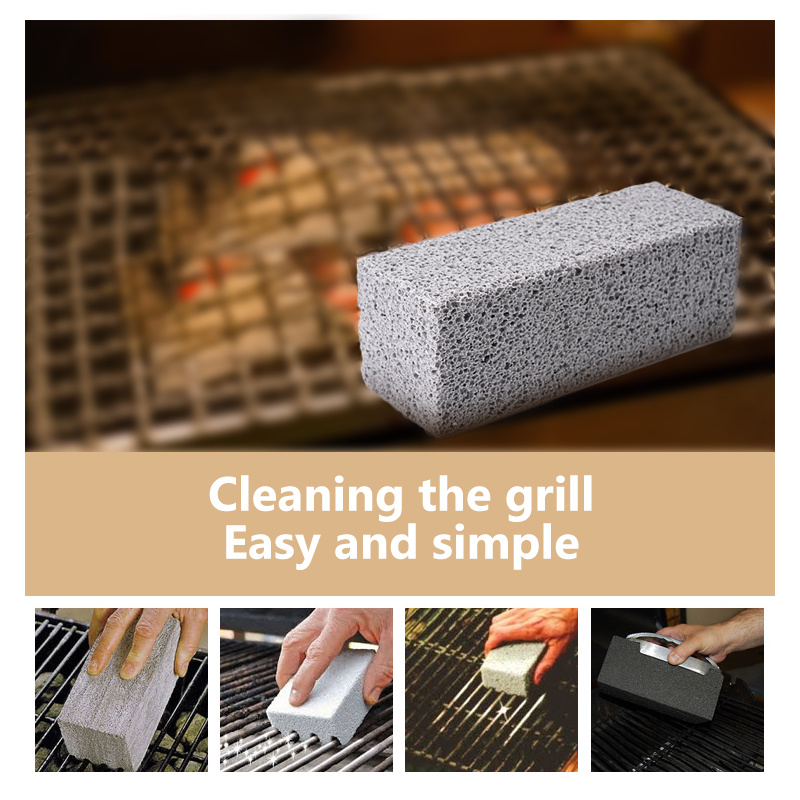3pcs Clean Stone pour barbecue Brique Grill Nettoyage Grill Grille Plaque  chauffante Nettoyage Briques Grill Block Plate pour nettoyer les grilles ou  les plaques réutilisables