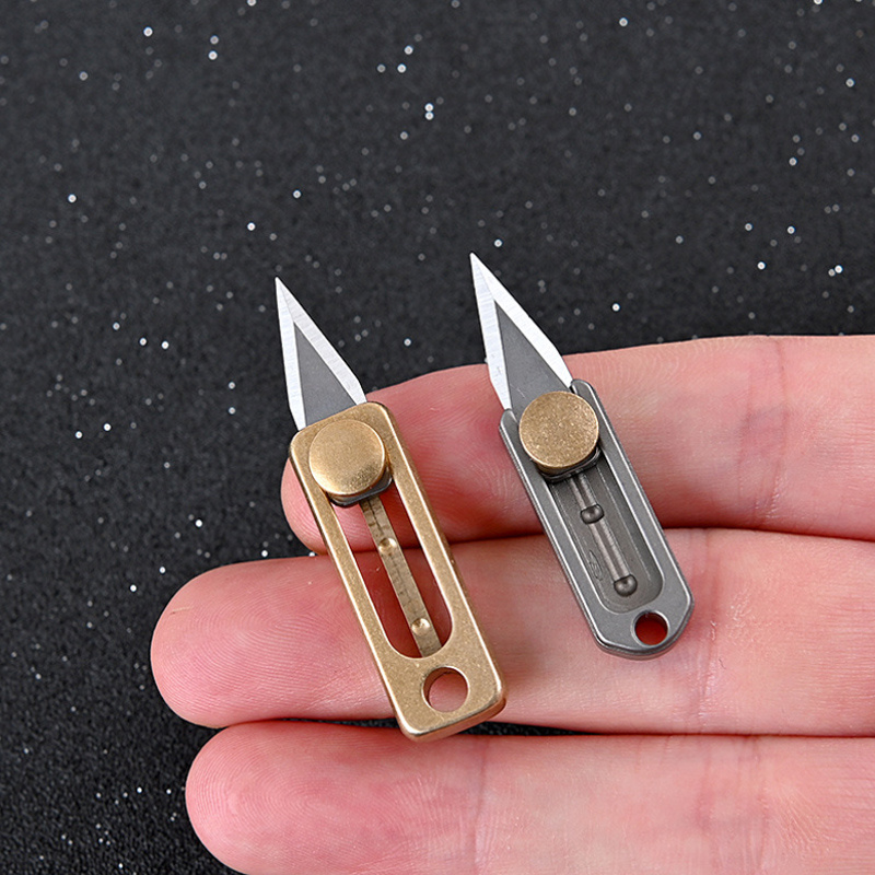 NBGDY Mini Titanium Knife Keychain , Small Pocket Folding Knife,EDC Box  Cutter Knife. Easy to Hang on the Bag or the key chain(KPQ-1027) price in  Saudi Arabia,  Saudi Arabia