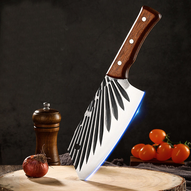 Butcher Block Wooden Handle 6 Cook Knife 