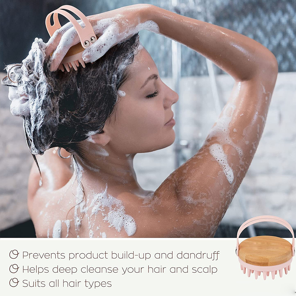 Silicone Cheveux Cuir Chevelu Masseur Brosse Pour Le Massage Shampooing  Brosse.