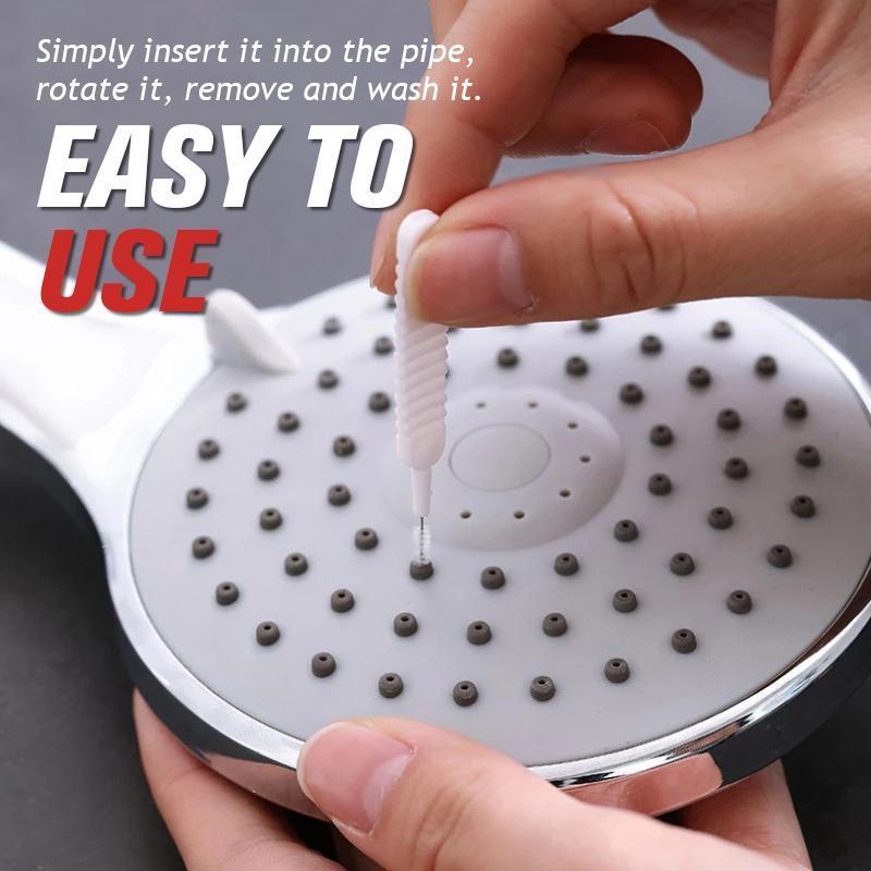 10PCS Bathroom Shower Head Cleaning Brush White Small Brush Pore Gap Clean  Anti-clogging Nylon For Kitchen Toilet Phone Hole