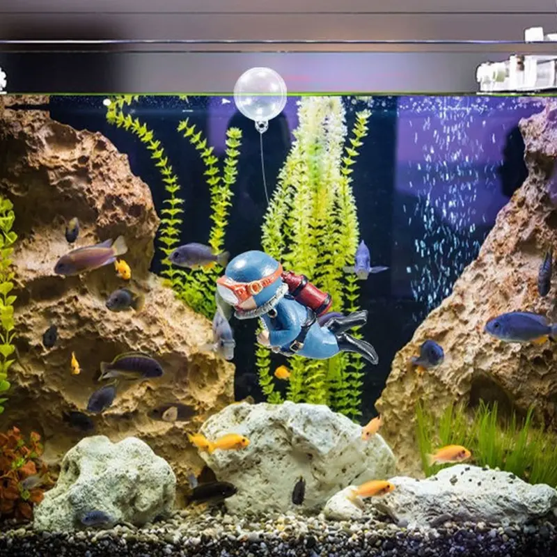 Fish Tank Decoration Fun Floating Decoration Simulation Mini Diver Fish  Tank Aquarium Accessories, Check Out Today's Deals Now