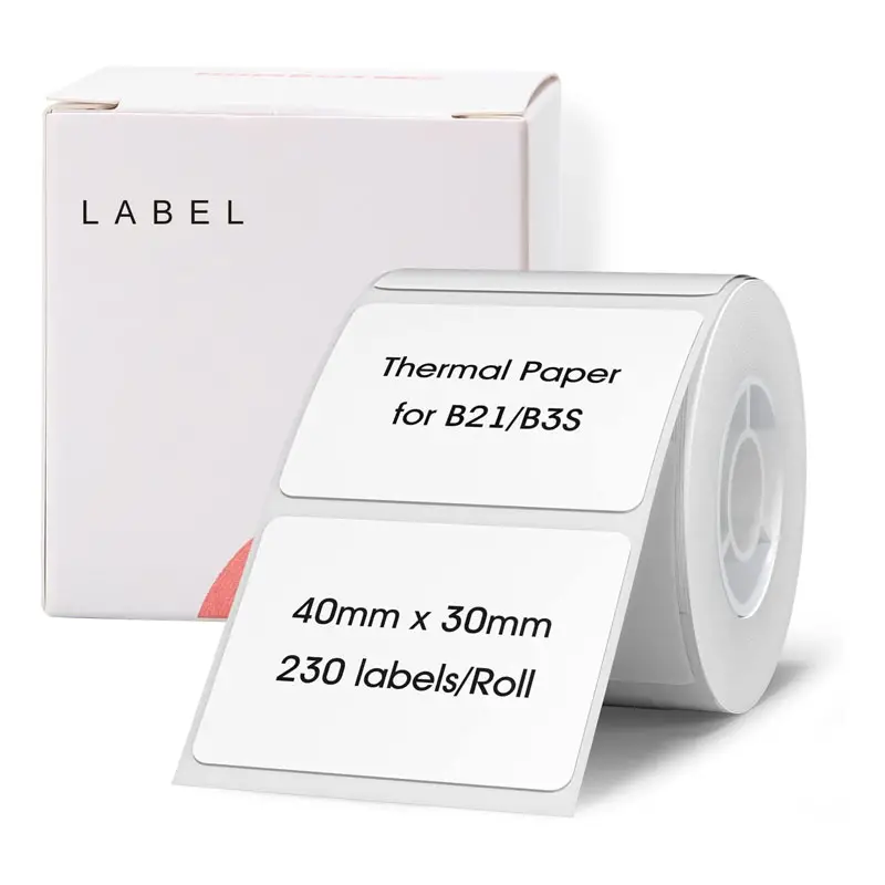 Étiquettes NIIMBOT B21 B3S 1 57 X 1 18in (40x30mm) Étiquette