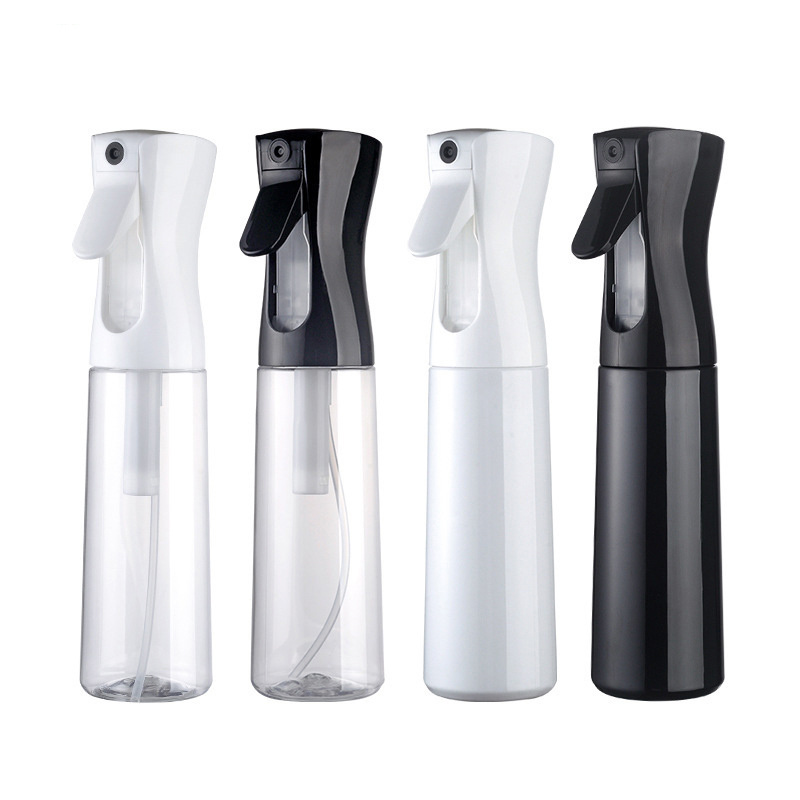 

High Pressure Spray Bottle Refillable Bottles Continuous Mist Watering Can Automatic Salon Barber Water Spray Bottle For Makeup Toiletries Hairstyling Cleaning Gardening Liquid Containers 300ml