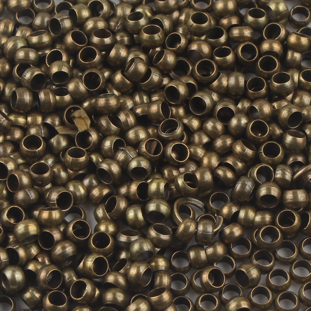 Golden Silver Copper Tube Crimp End Beads Stopper Spacer - Temu