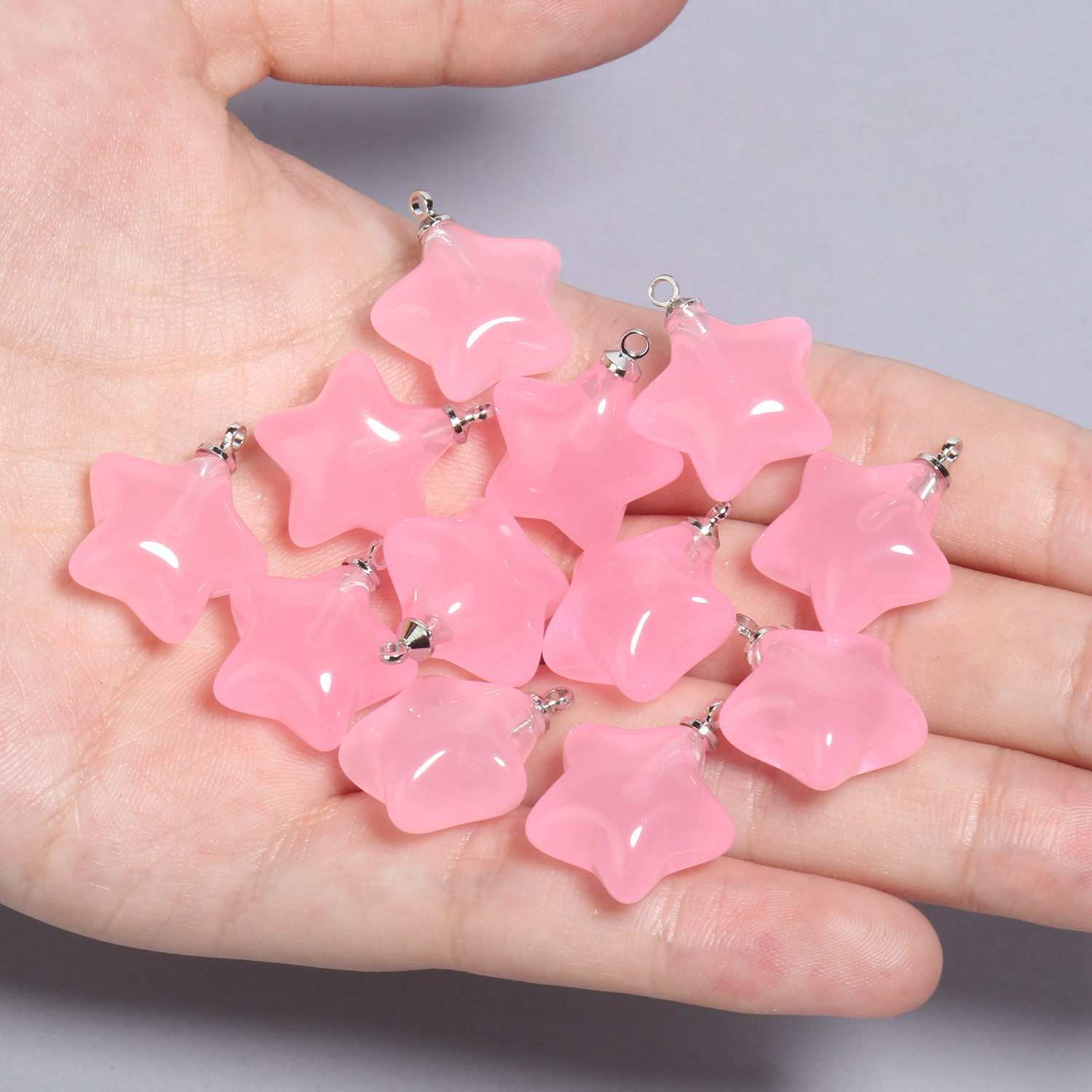 Mixed Cute Resin Star Charms Pendants Earrings Jewelry Making Keychain  10pcs Set