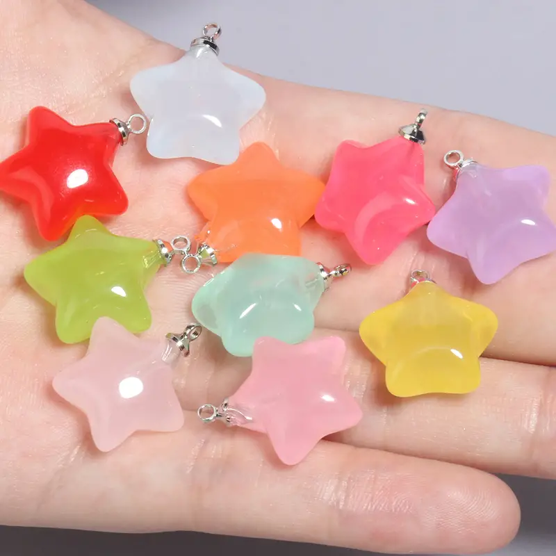 10pcs/lot Mixed Cute Resin Star Charms Pendants for Bracelets Necklace Earrings Jewelry, Jewels Making DIY Keychain Parts,Temu