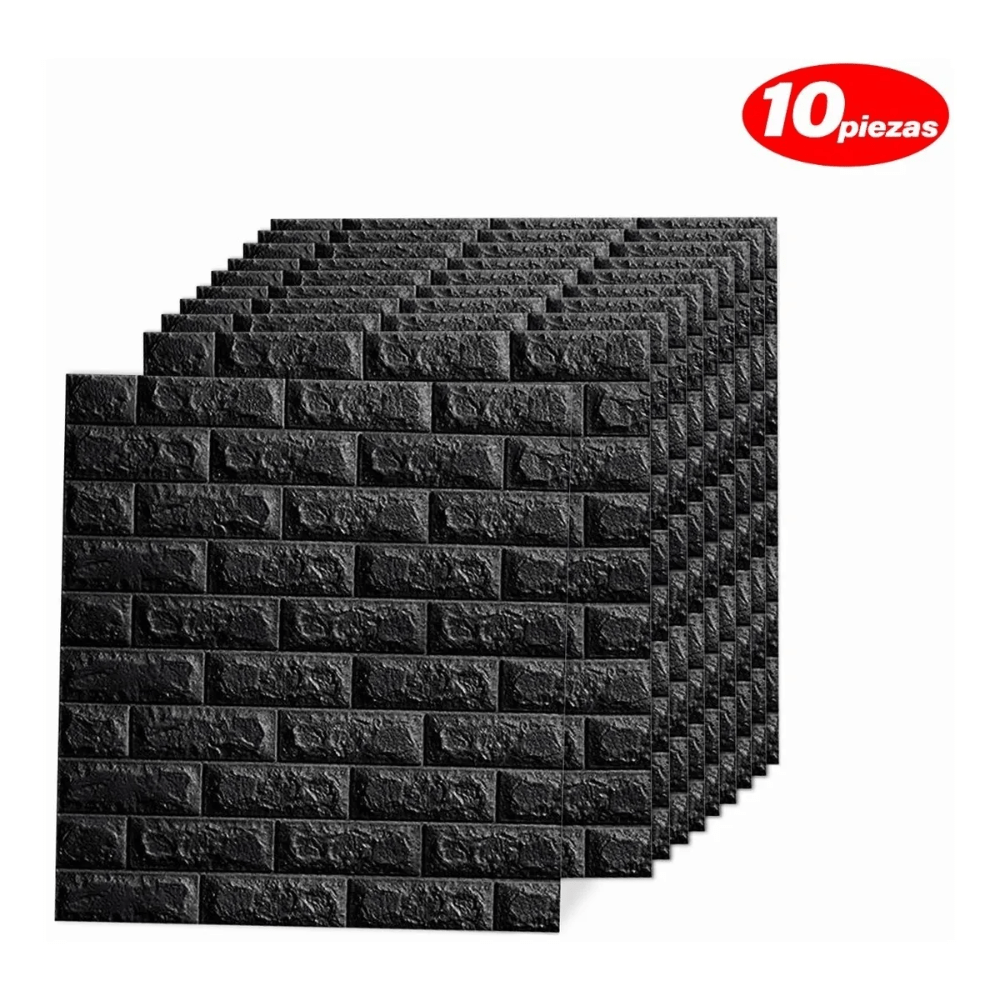 Paneles de pared 3D artísticos, paneles de pared de PVC texturizados para  decoración de pared interior, 19.7 x 19.7 pulgadas, color negro, paquete de