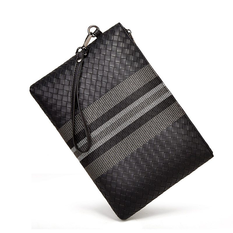 2022 Fashion Leather Men's Clutch Bag Handbag Brand Woven PU