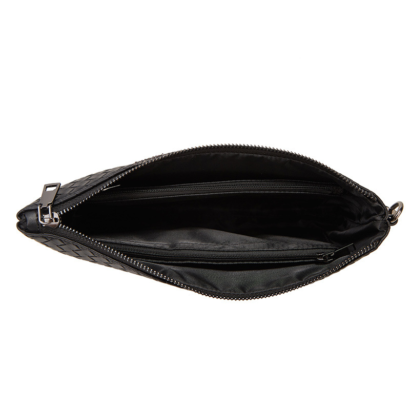 Fashion Leather Men's Clutch Bag Handbag Brand Woven PU Leather Bag  Classic New