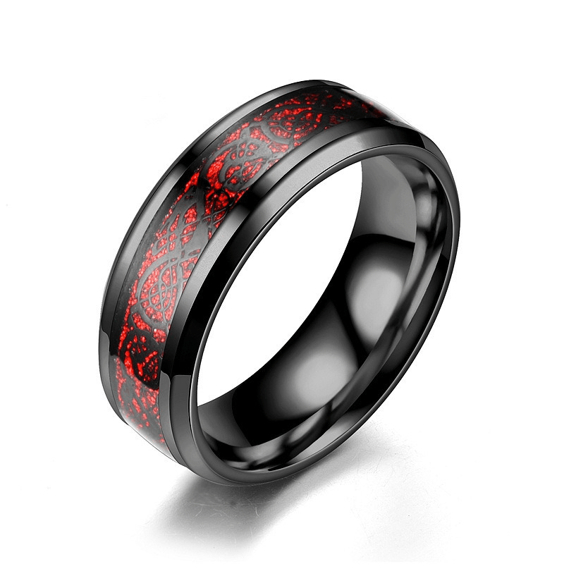 Men's Abstract Design Stainless Steel Band Ring - Temu