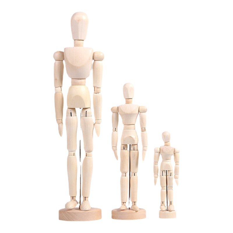 Articulated Wooden Mannequin Figure, Adjustable Limbs, Sketching Model,  Home Decoration