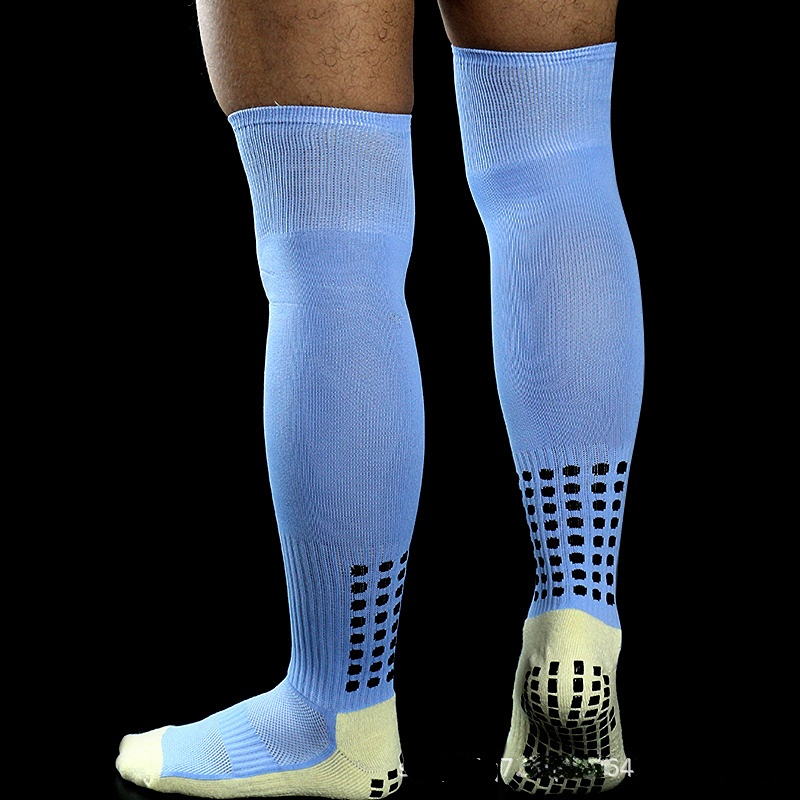 Silicone Anti Slip Football Socks for Men Professional Soccer Long Tube  Thick Towel Bottom Adult Training Glue Grip Socks Cut - AliExpress