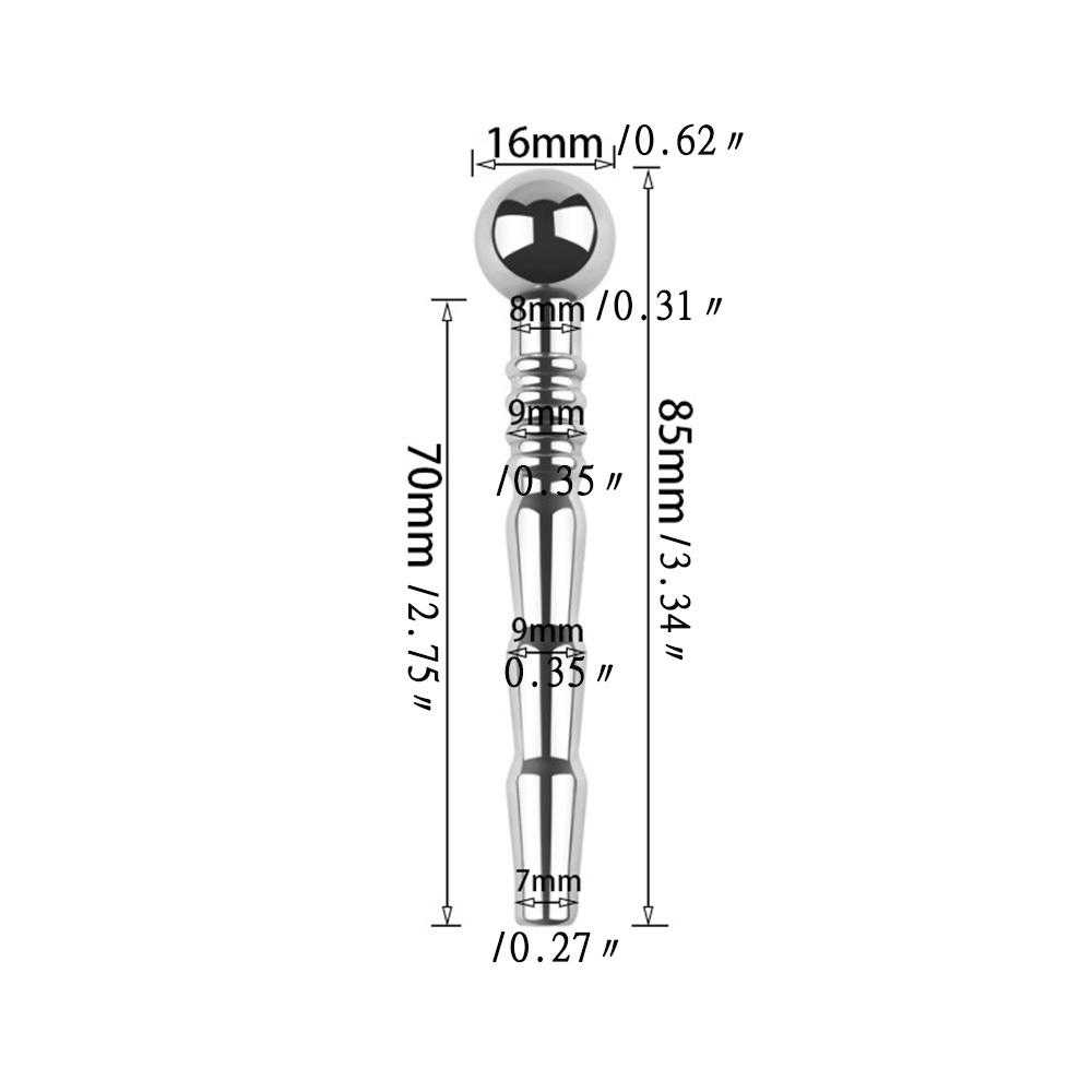 Rimba Torpedo  Plug urétral creux avec stries stimulantes