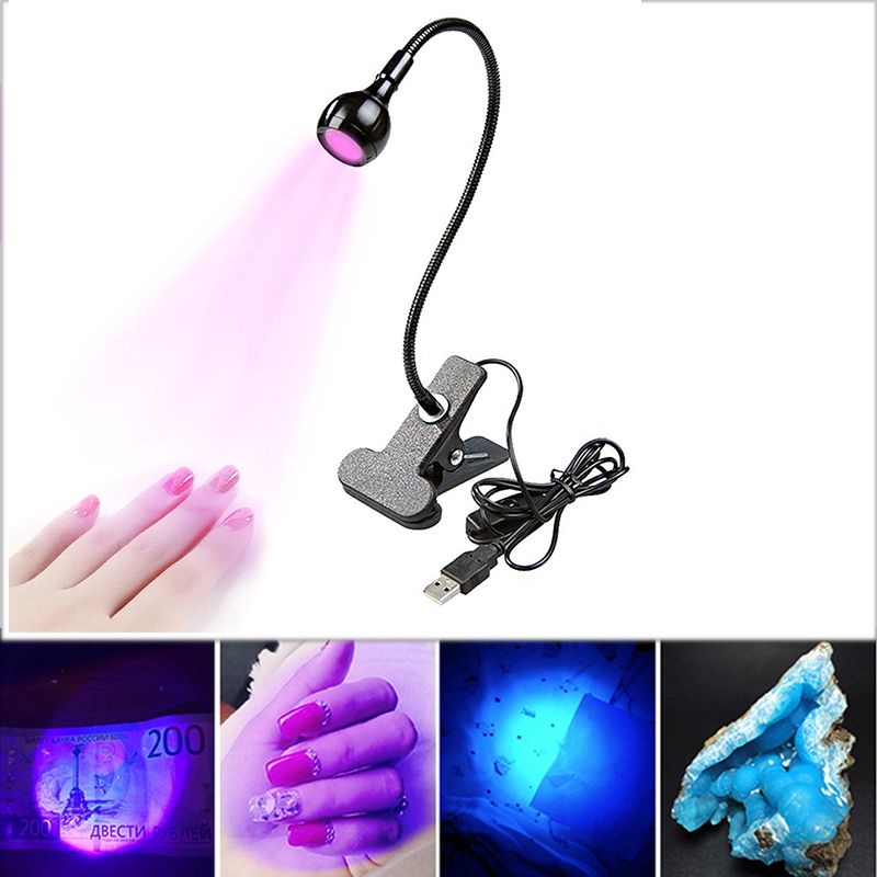 1pc Usb 3w Led Uv Ultraviolet Phone Glue Curing Lamp Uv Led Nail Lamp For Gel  Nails Portable Clamp Flexible Desk Lamps For Mobile Repair Plug And Play |  Check Out Today's