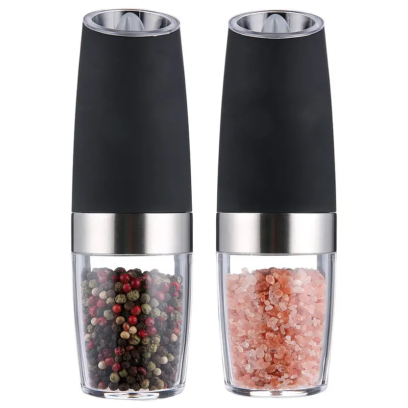 Gravity Electric Salt And Pepper Grinder Set With Adjustable - Temu