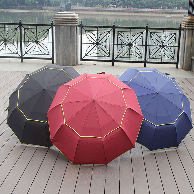 Large High Quality Umbrella Windproof Double Cloth Strong - Temu