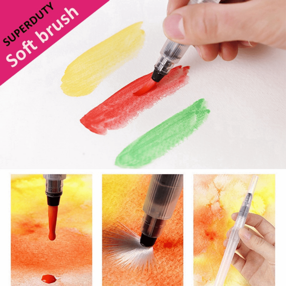 Watercolor Brush Pens Refillable Watercolor Brush Pens Water Paint Brushes  For Watercolor Painting - Temu Philippines