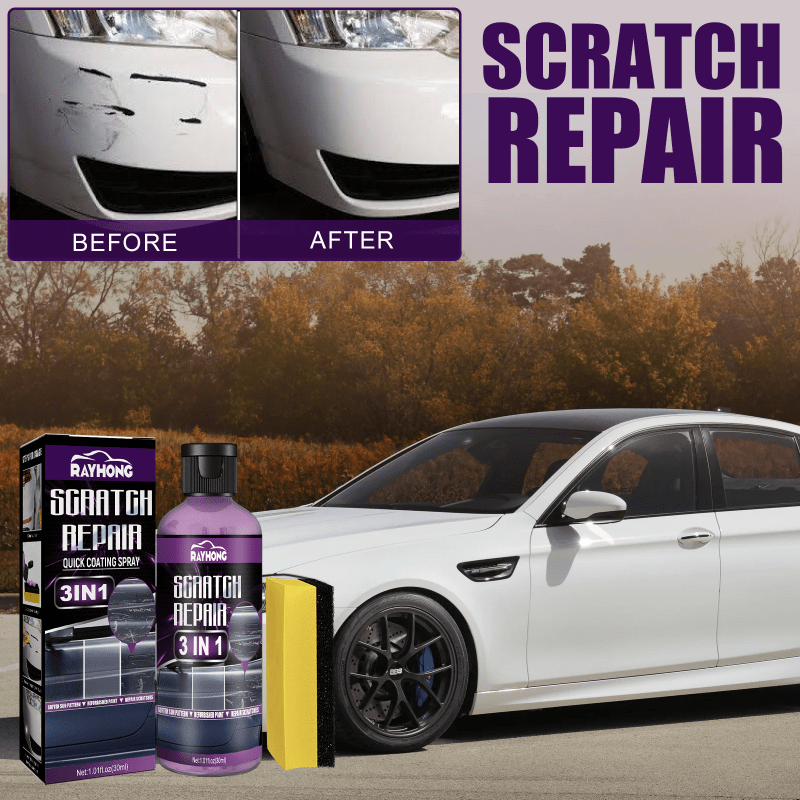 1/2 Bottle Car Scratch Repair Wax With Sponge And Towel For Car - Temu