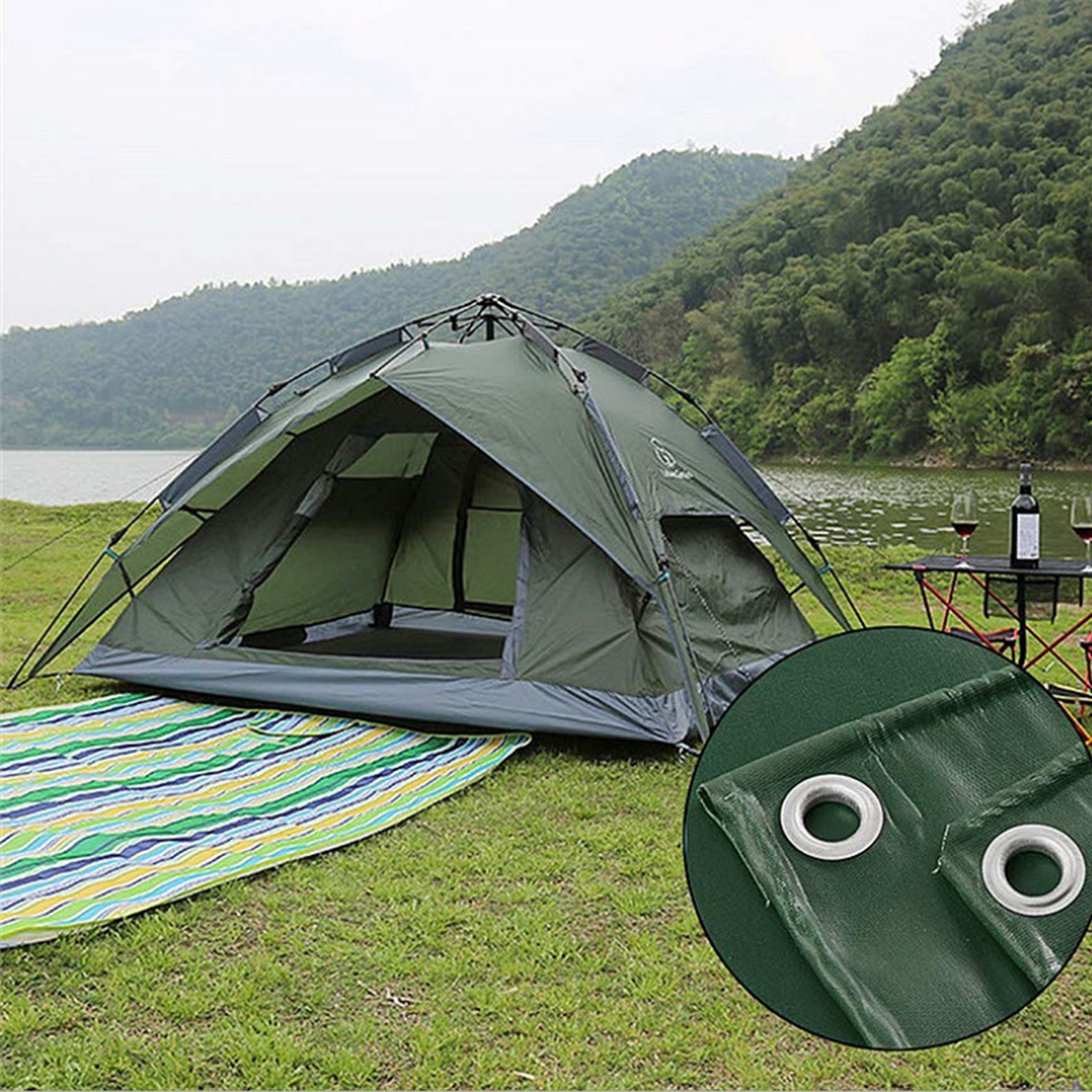 Tent and Tarp Repair with Grommets 